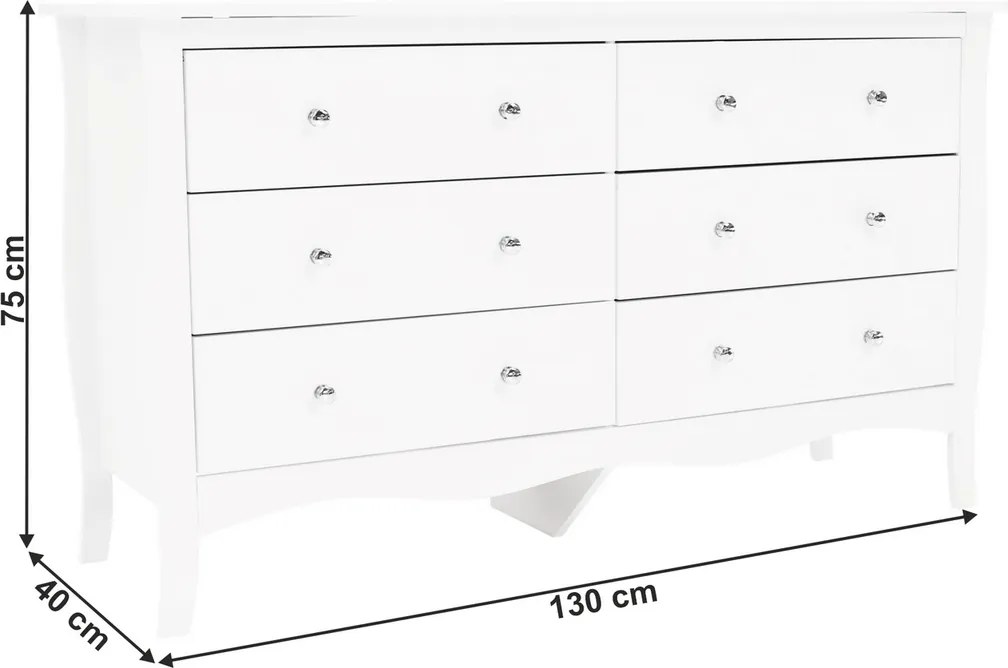 Comoda ETKIN, albă