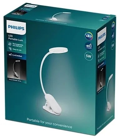 Lampă LED dimabilă cu clemă Philips FORYS LED/5W/5V CRI 90