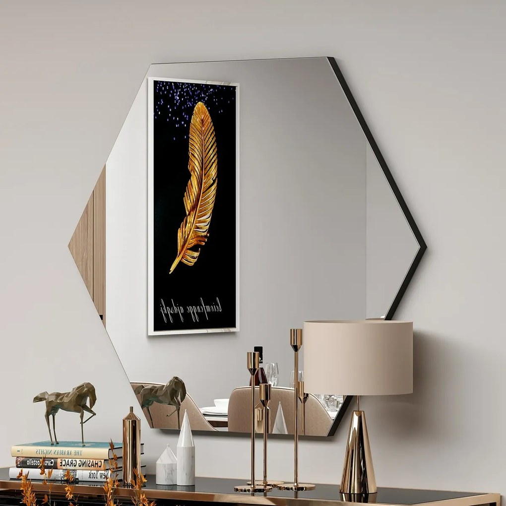Oglindă Zeo Black 60 x 70 cm