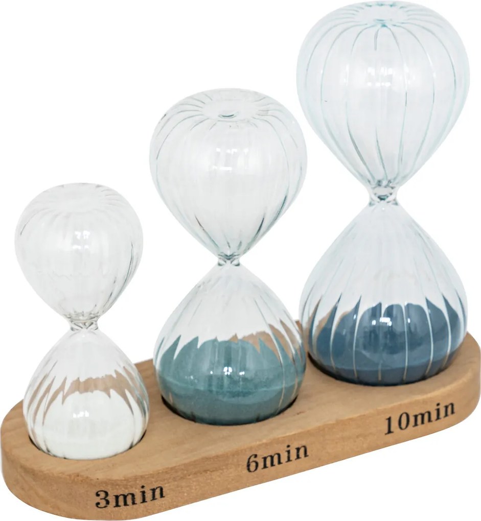 Set trei clepsidre decorative SABI, inaltime 15 cm