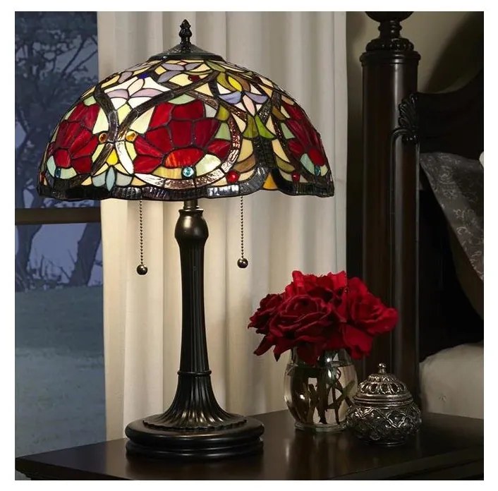 Lampă de masă Tiffany LARISSA, 2xE27/60W/230V - Elstead QZ-LARISSA-TL