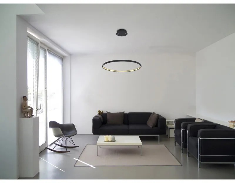 Lustra LED suspendata design modern circular RALPH 29W negru