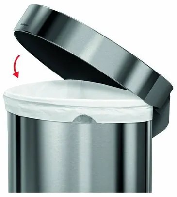 Simplehuman Coș cu pedale 45 L, oțel mat