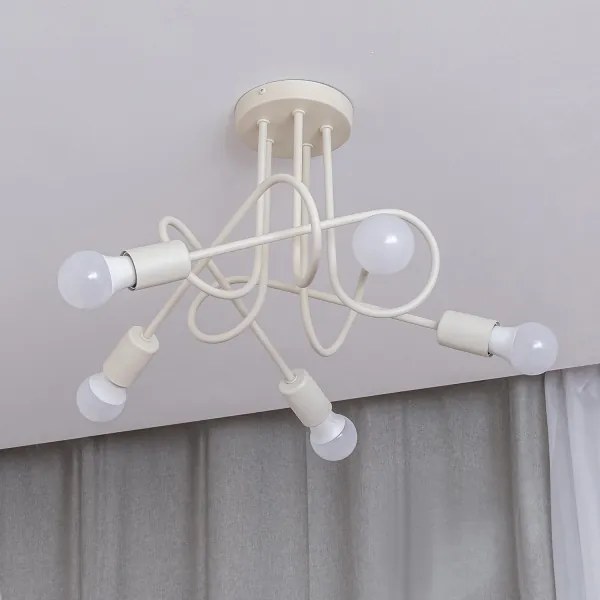 Lustră aplicată OXFORD 5xE27/15W/230V crem