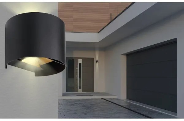 Aplică LED de exterior VERONIKA 2xLED/3W/230V IP44 negru Globo 34168RB