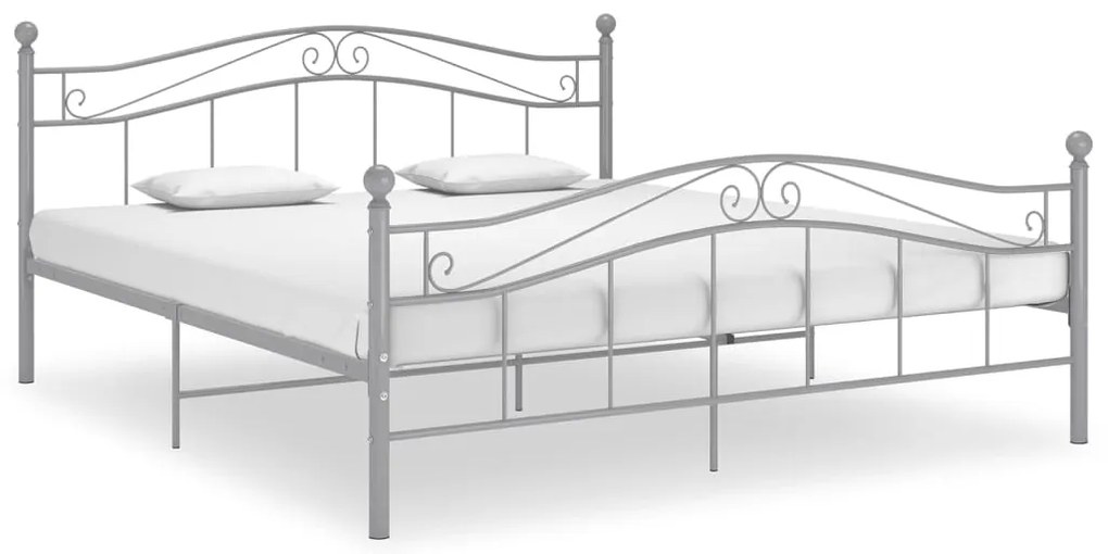 vidaXL Cadru de pat, gri, 160x200 cm, metal