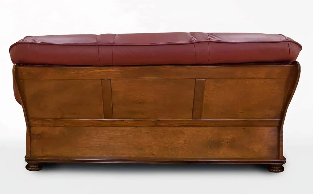 Canapea lemn masiv Chiara Piele Naturala 2/3 locuri - 160x100x90cm