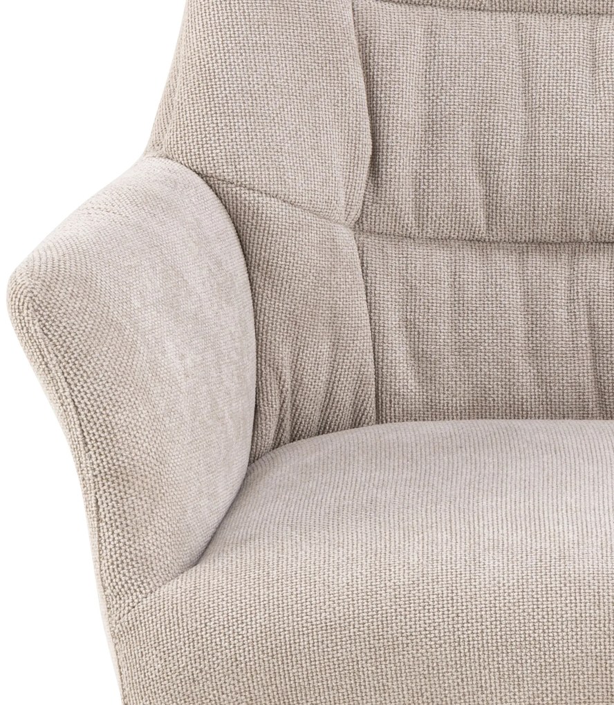 MAZZONI EXPORT ARTHUR Bej (material Caso 3) - SCAUN MODERN PIVOTANT TAPIȚAT PENTRU SALON/SUFRAGERIE/BIROU LOFT