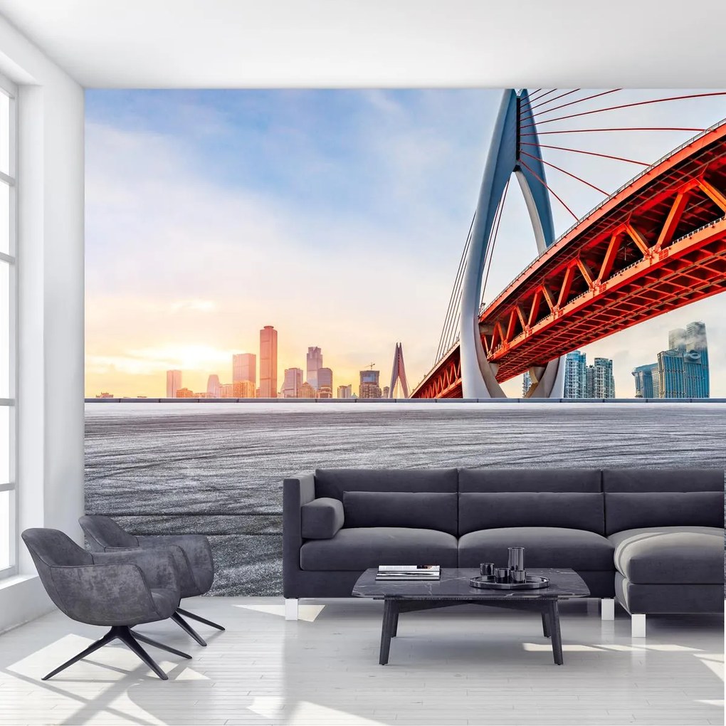 Fototapet - Apus de soare în Chongqing (147x102 cm)