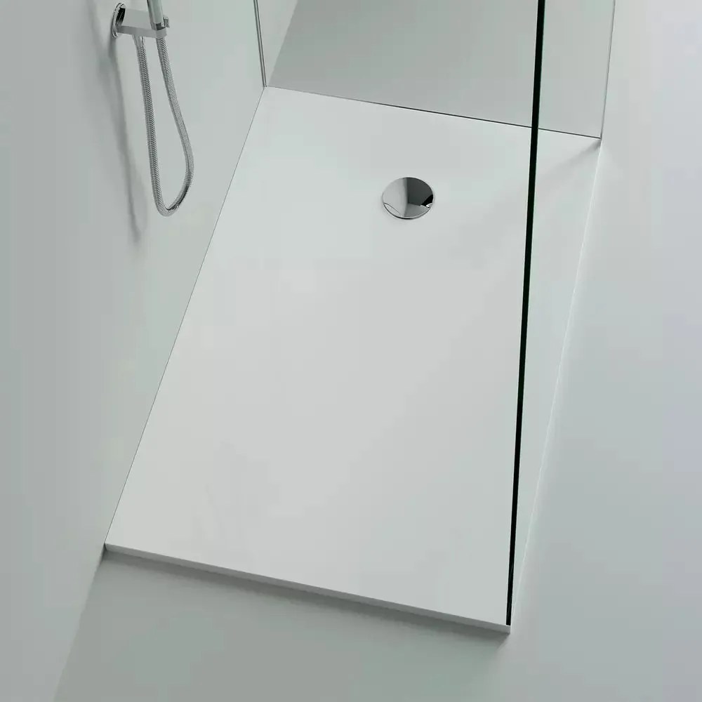 Cadita de dus dreptunghiulara Marmite Burgos 120x80 cm alb mat