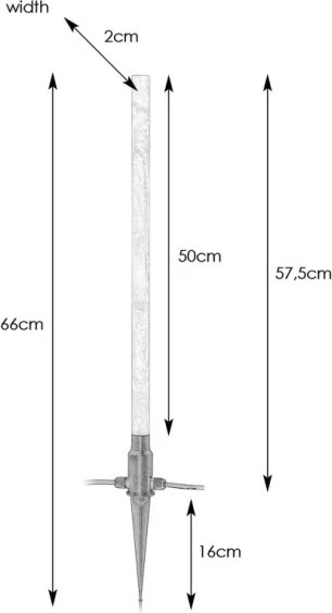 Markslöjd 107719 - Lampă LED de exterior GARDEN24 LED/3W/24V 66 cm IP44 negru/transparent