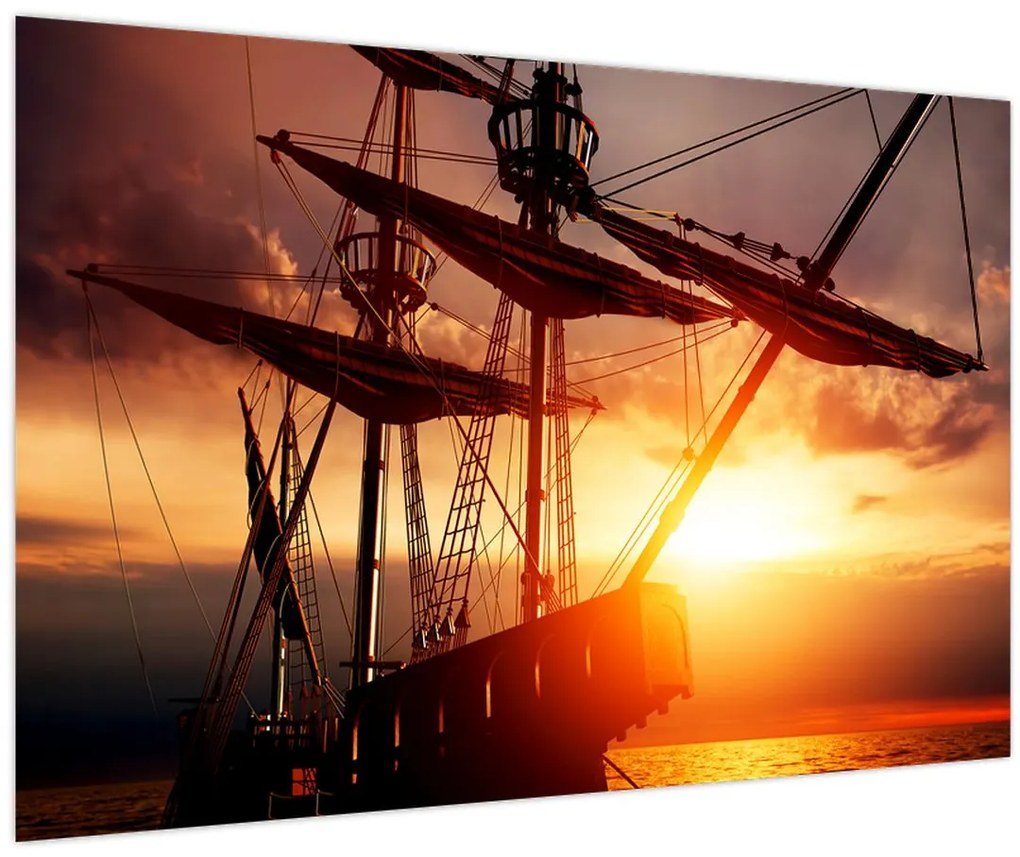 Tablou - Navă de pirați veche (90x60 cm)