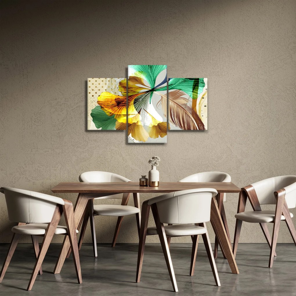 Tablou - Frunze cu pană (90x60 cm)
