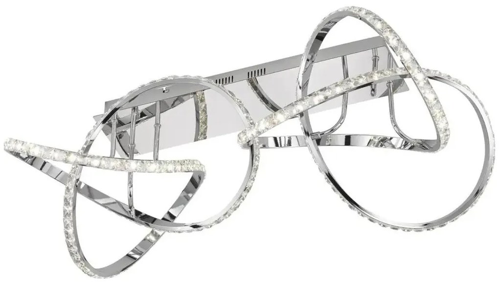 Plafonieră LED dimmabilă ABRO LED/49W/230V, crom lucios