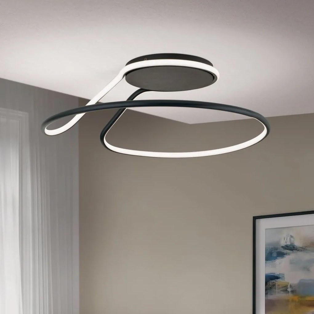 Lustra LED aplicata stil minimalist CLAIRE neagra