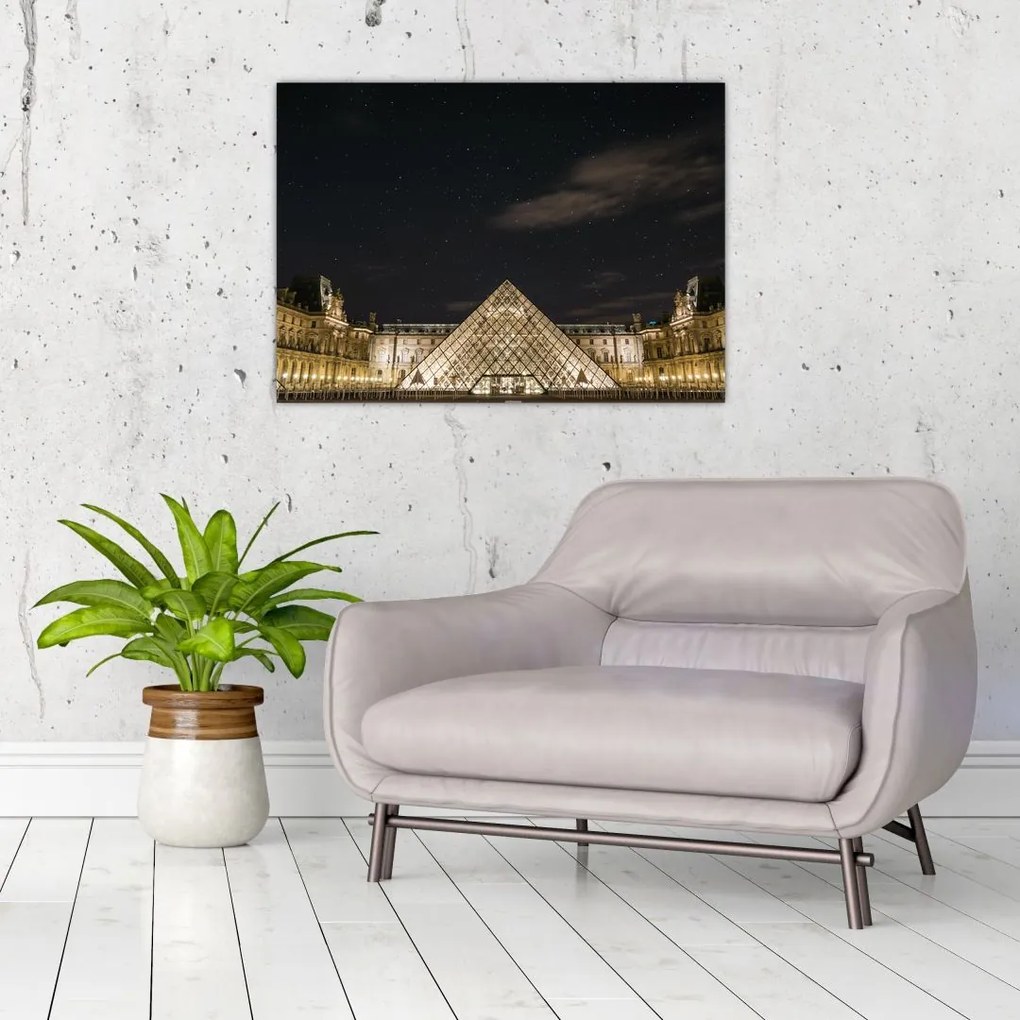 Tablou - Louvre nocturn (70x50 cm), în 40 de alte dimensiuni noi