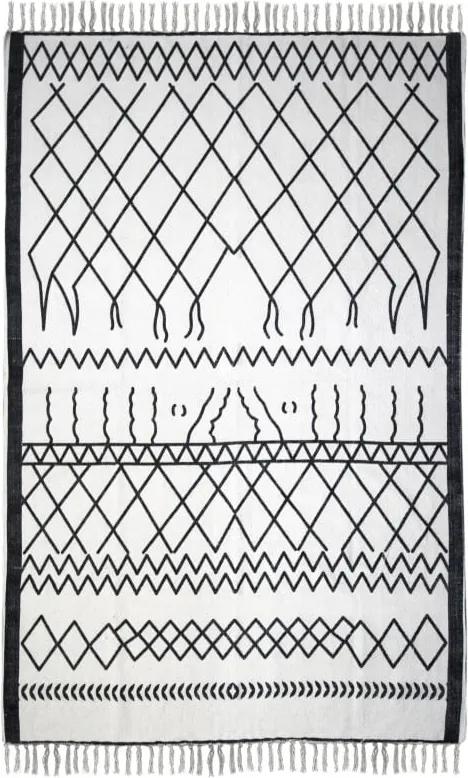 Covor din bumbac HSM collection Colorful Living Garrio, 60 x 90 cm, negru alb