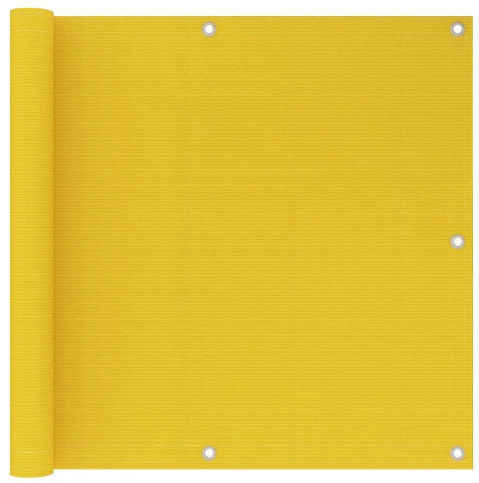 vidaXL Paravan de balcon, galben, 90x300 cm, HDPE