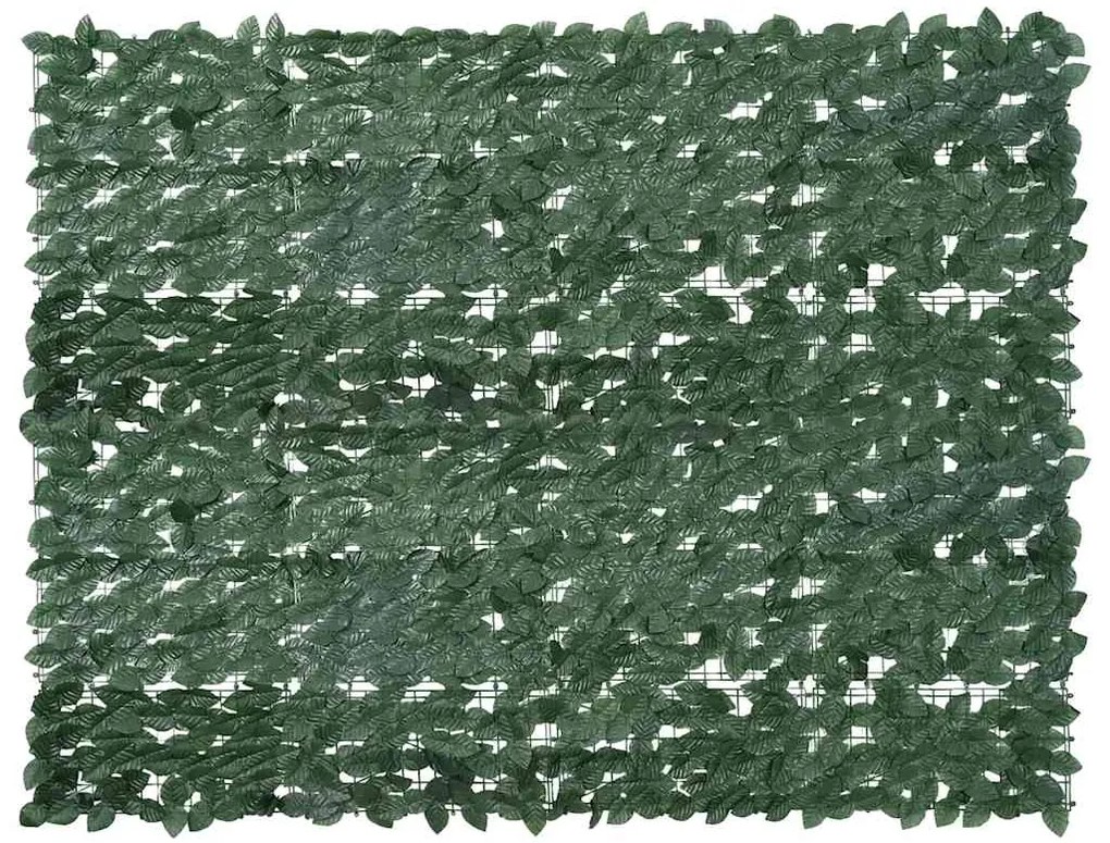 vidaXL Paravan de balcon, frunze verde închis, 200x150 cm