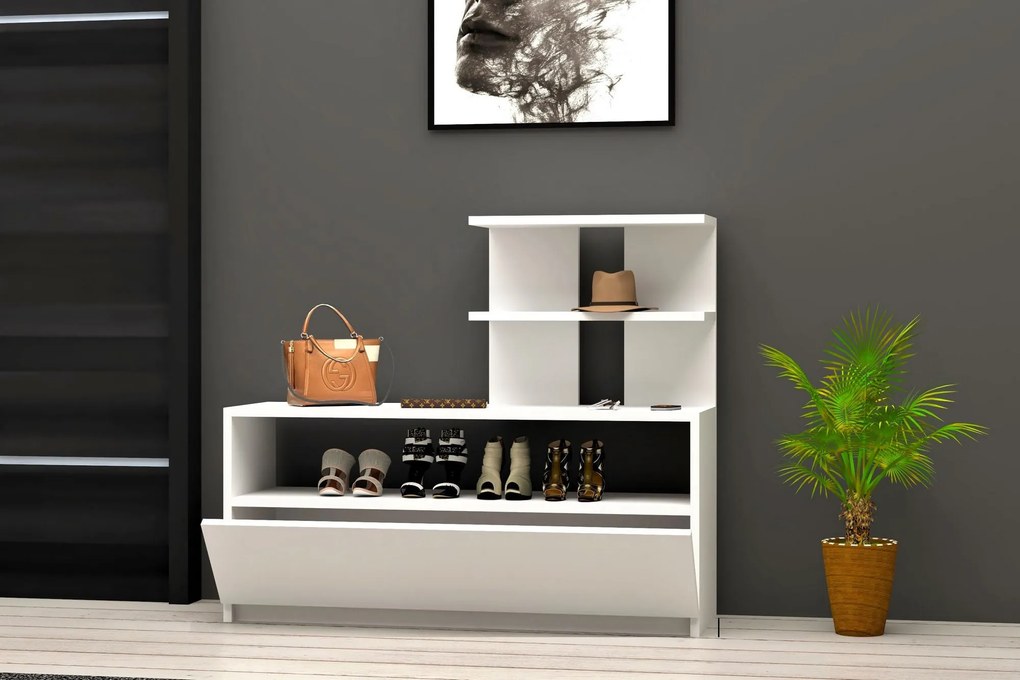 Comodă pentru pantofi Airy - White