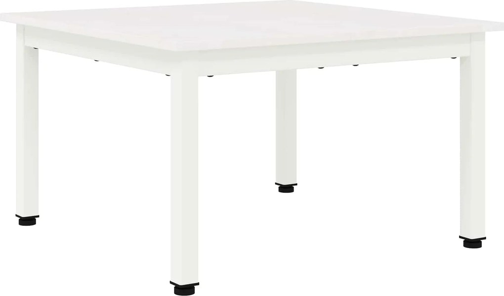 vidaXL Masă de cafea Alb 60 x 60 x 36 cm Lemn de pin masiv