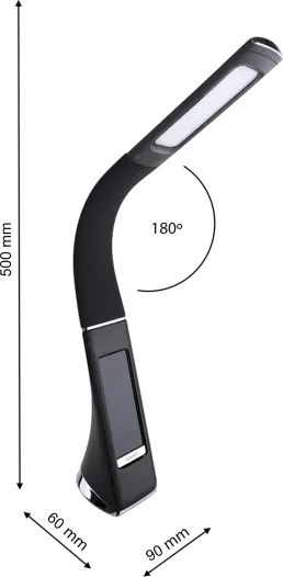 Lampă de masă dimmabilă LED cu display GALA 1xLED/6W/230V