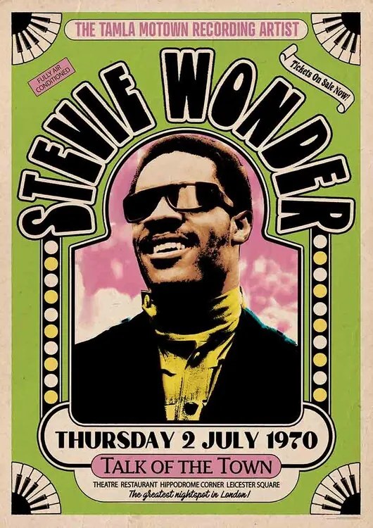 Poster Stevie Wonder - Talk of The Town 1970