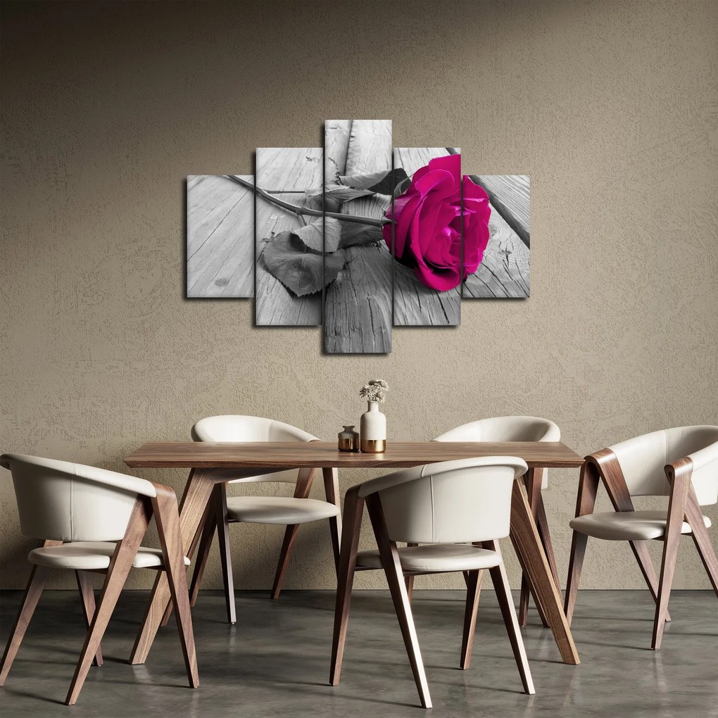 Tablou - Trandafir roz (150x105 cm)