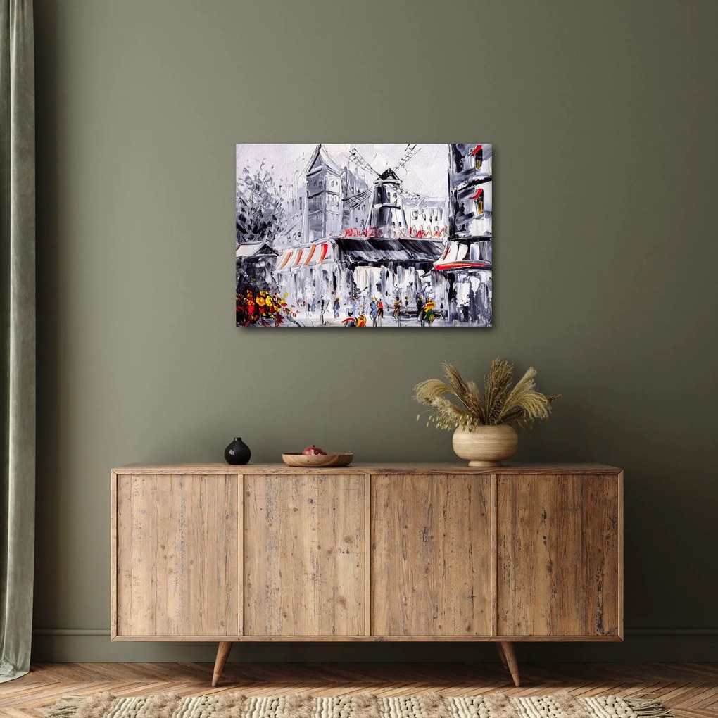 Tablou - Strada din Paris, pictură în ulei (70x50 cm)