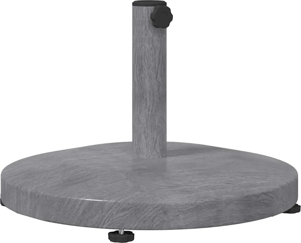 vidaXL Bază pentru umbrelă Aspect de lemn gri închis 48 x 48 x 32 cm