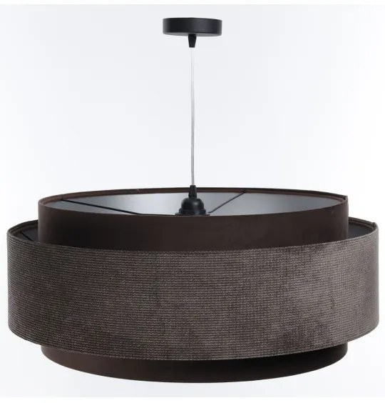 Lustră pe cablu DOBLO 1xE27/60W/230V d. 60 cm maro/argintiu