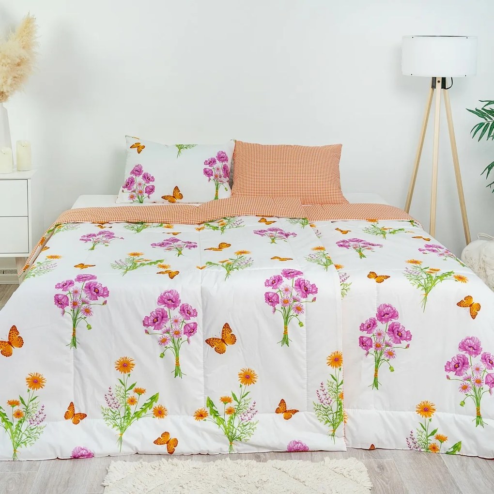 Stanex CLASSIC set de vară Spring orange , 140 x200 cm, 40 x 60 cm