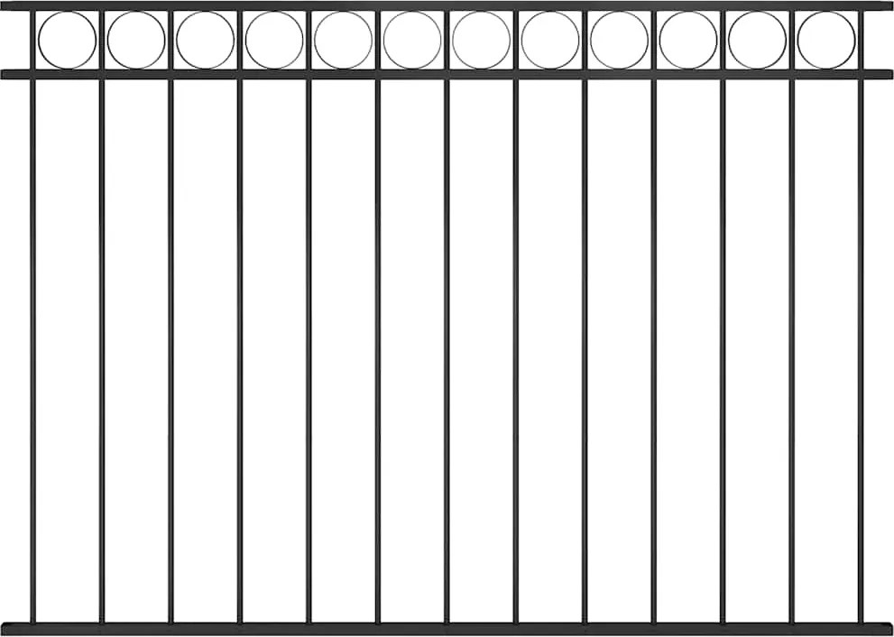 vidaXL Panou de gard Assen din oțel, 1,7x1,2 m, negru