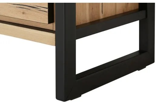 Pantofar Cu 4 Usi Si 2 Sertare Reno, Furnir Din Lemn Masiv, Smoked Oak,108 Cm