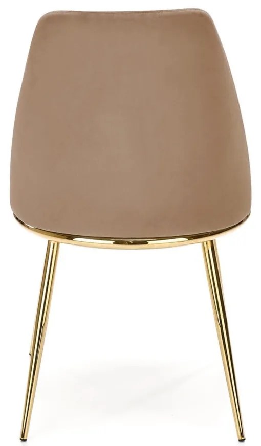 Scaun tapitat K460 – Bej/Gold