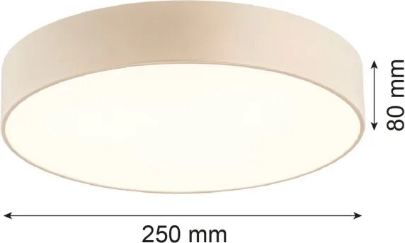 Argon 7296 - Plafonieră DARLINGOS 2xE27/15W/230V Ø 25 cm, bej