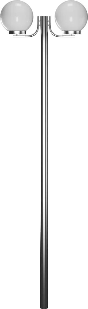 vidaXL Lampă de grădină cu stâlp, 2 lămpi, 220 cm