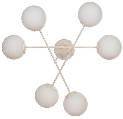 Lustră aplicată MOON, 6xE27/15W/230V, crem