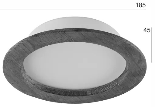 LED Spot WOODY 16,5W 230V 4000K cireș Ø18,5 cm, plafonieră încastrată