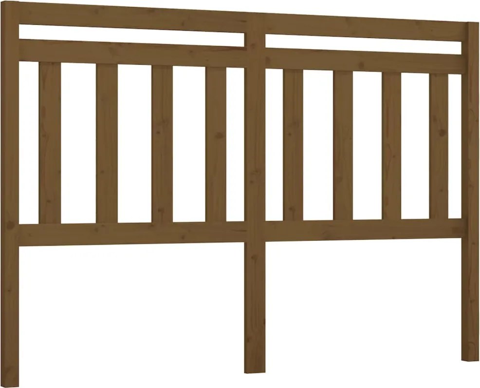 vidaXL Tăblie de pat, maro miere, 126x4x100 cm, lemn masiv de pin