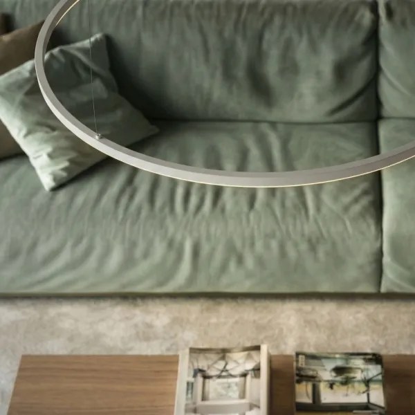 Ideal Lux - Lustră LED suspendată cu cablu ORACLE SLIM LED/29W/230V 2700K Ø 50 cm albă