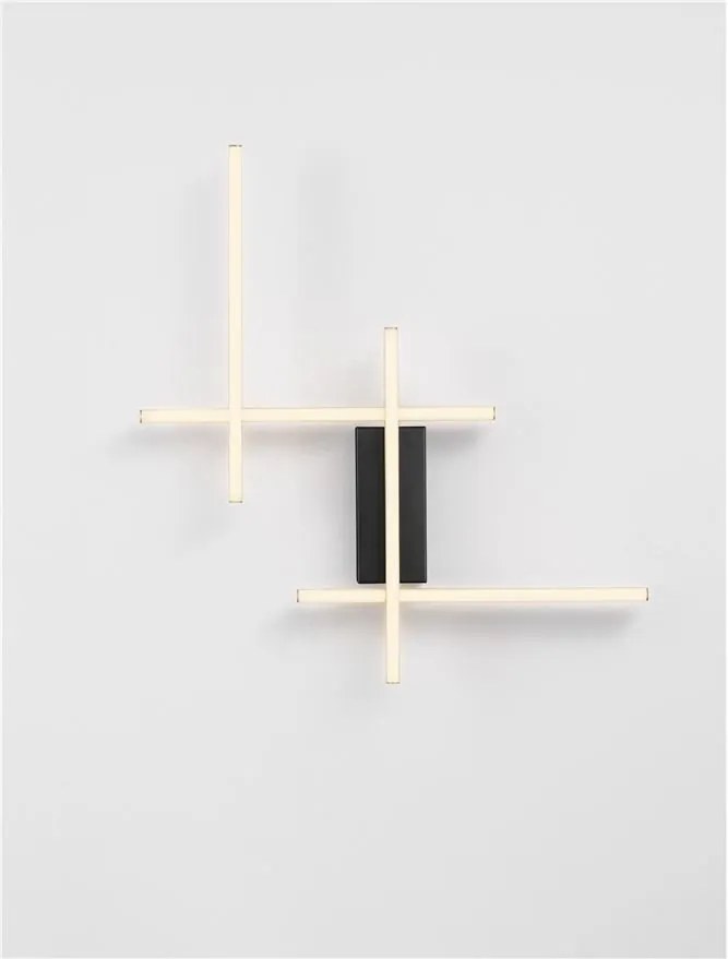 Aplica de perete LED design modern APECHO negru, auriu