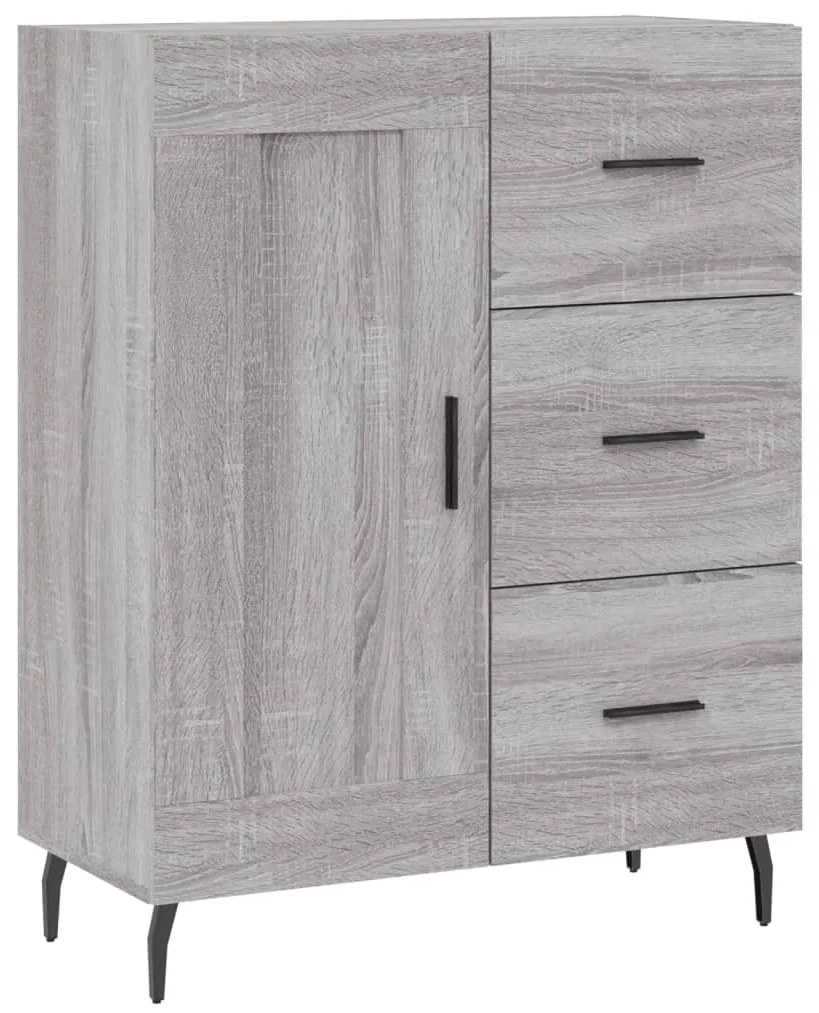 vidaXL Servantă, gri sonoma, 69,5x34x90 cm, lemn compozit
