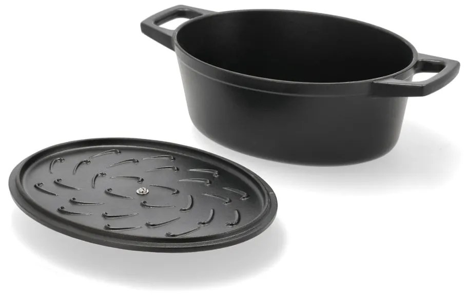 Oală cu capac din fontă 3,8 l adecvată pentru plita cu inducție – Holm