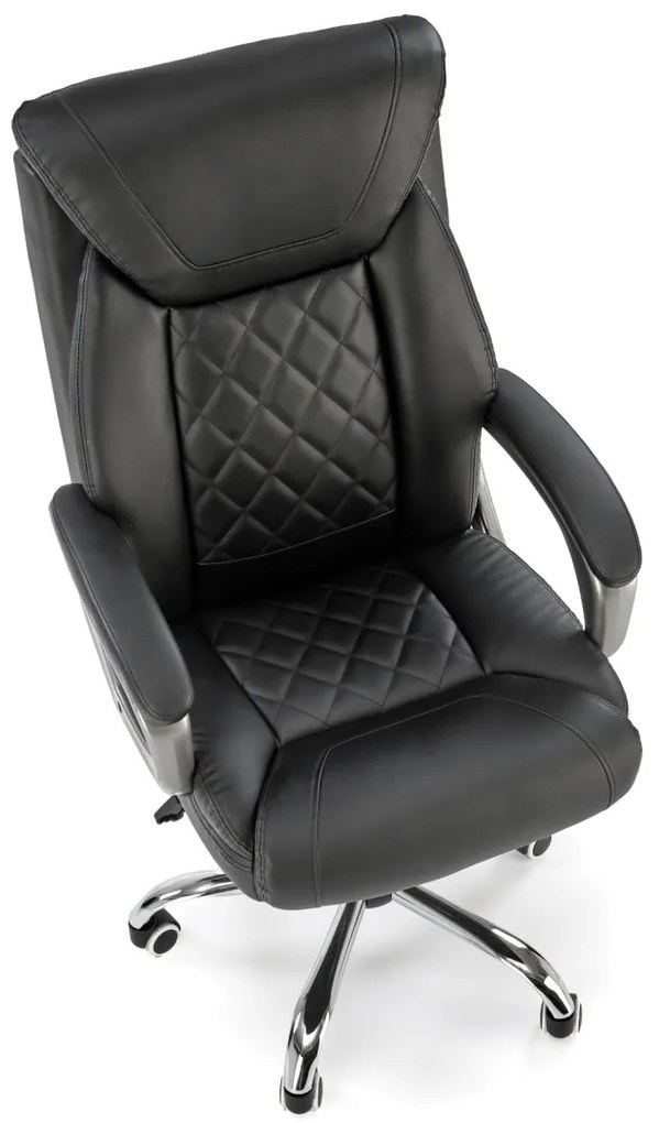 Scaun de birou Helder piele ecologica negru H120 cm
