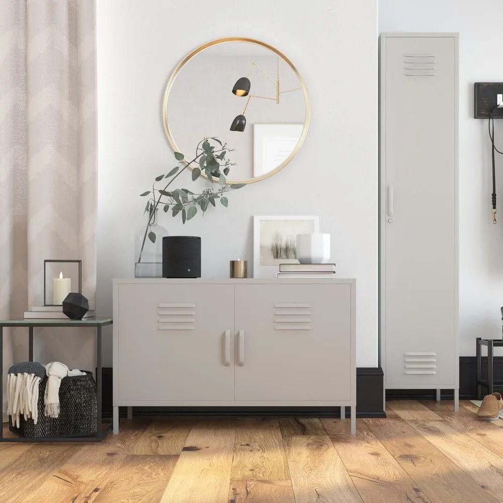 Dulap crem din metal 100x64 cm Bradford – Støraa