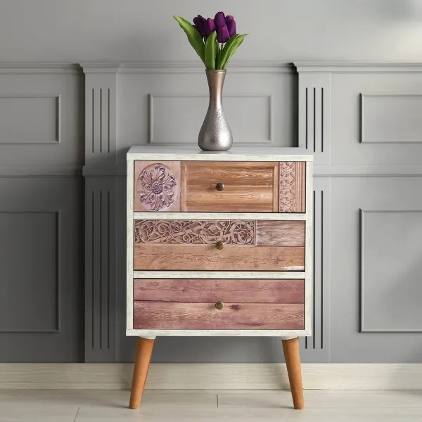 Scrin LIZA 68x50 alb/maro