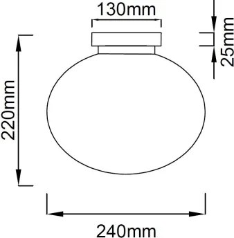 Open Design OR81145 - Plafonieră PALLA, 1xE14/8W/230V, Ø 24 cm, crom lucios