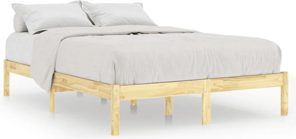 vidaXL Cadru de pat, 140x190 cm, lemn masiv de pin