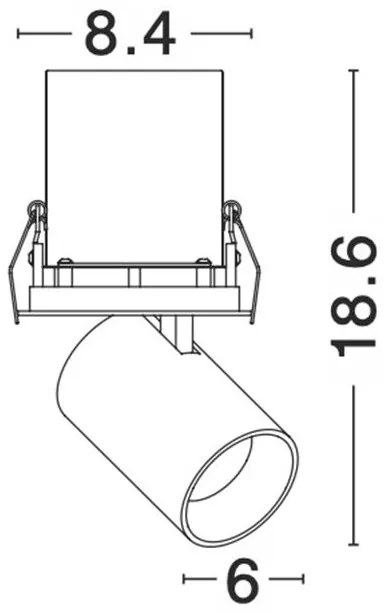 Spot LED incastrabil ajustabil design modern PIN alb